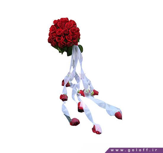  دسته گل عروس رز قرمز آوینار 